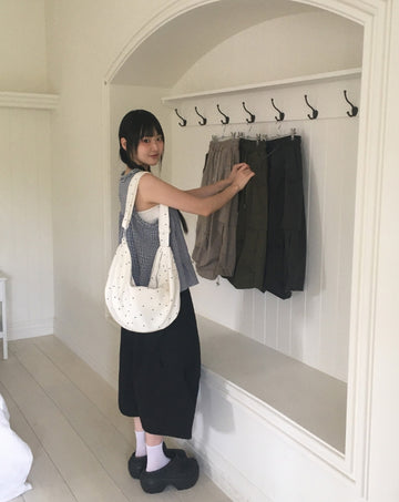 Shuto Dot Patch Shoulder Crossbody Bag